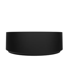 Arcqua Case waskom - 40x40cm - Rond - Cast marble Zwart Mat