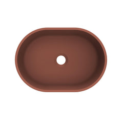 Arcqua Case waskom - ovaal - 40x28cm - mat terracotta