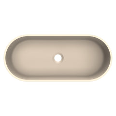 Arcqua Case waskom - ovaal - 60x26cm - mat zand