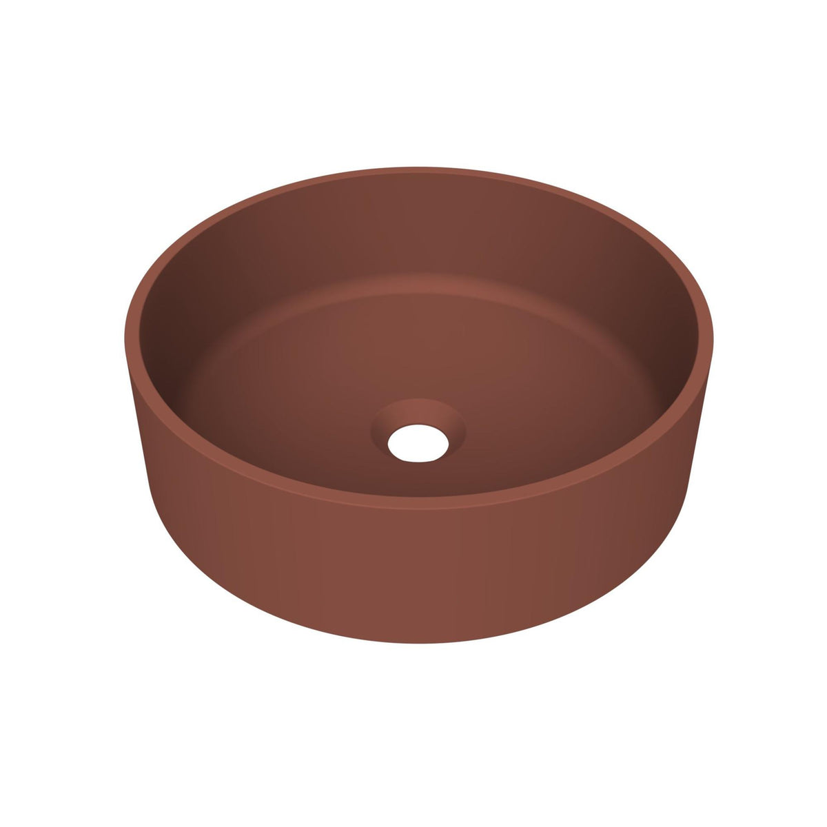 Arcqua Case waskom - rond - 40cm - mat terracotta