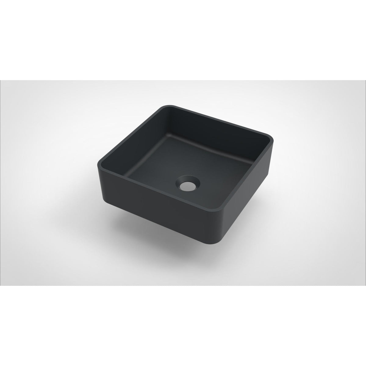 Arcqua Case waskom vierkant 37x37cm mat antraciet