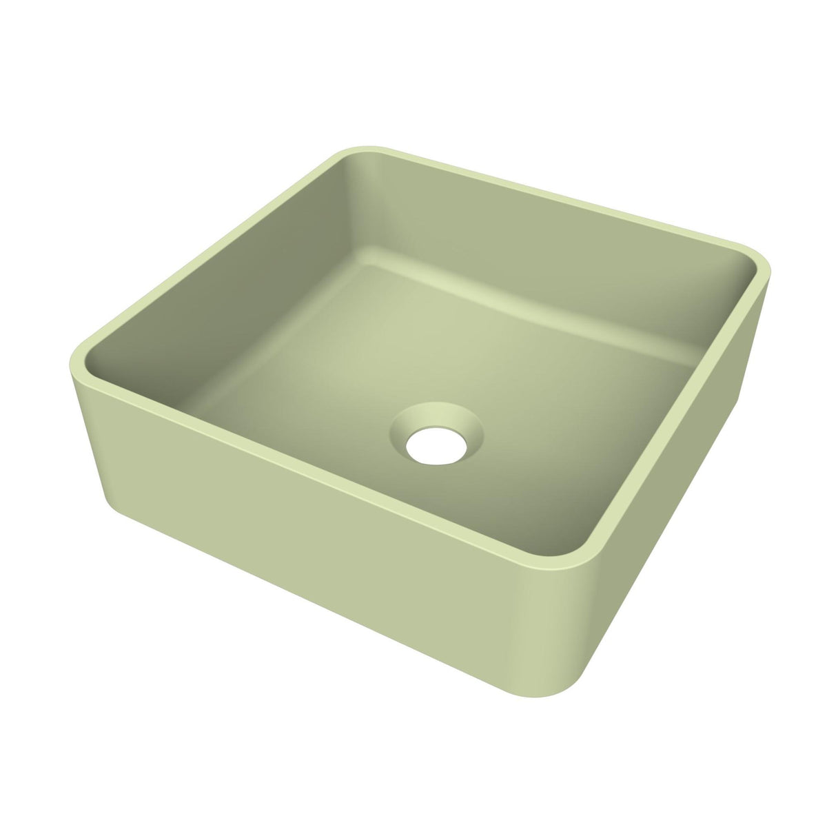Arcqua Case waskom - vierkant - 37x37cm - mat pastel groen