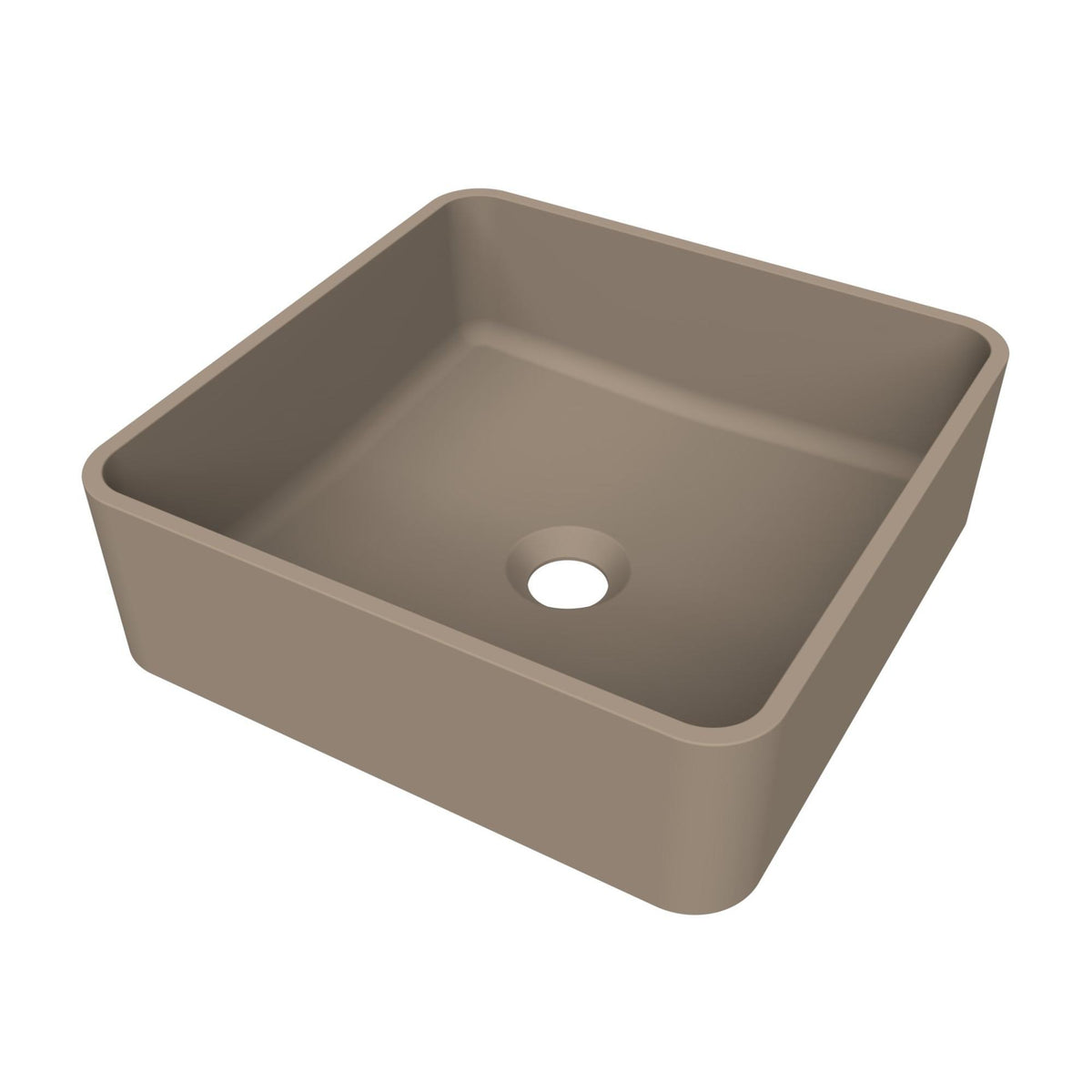 Arcqua Case waskom - vierkant - 37x37cm - mat truffel