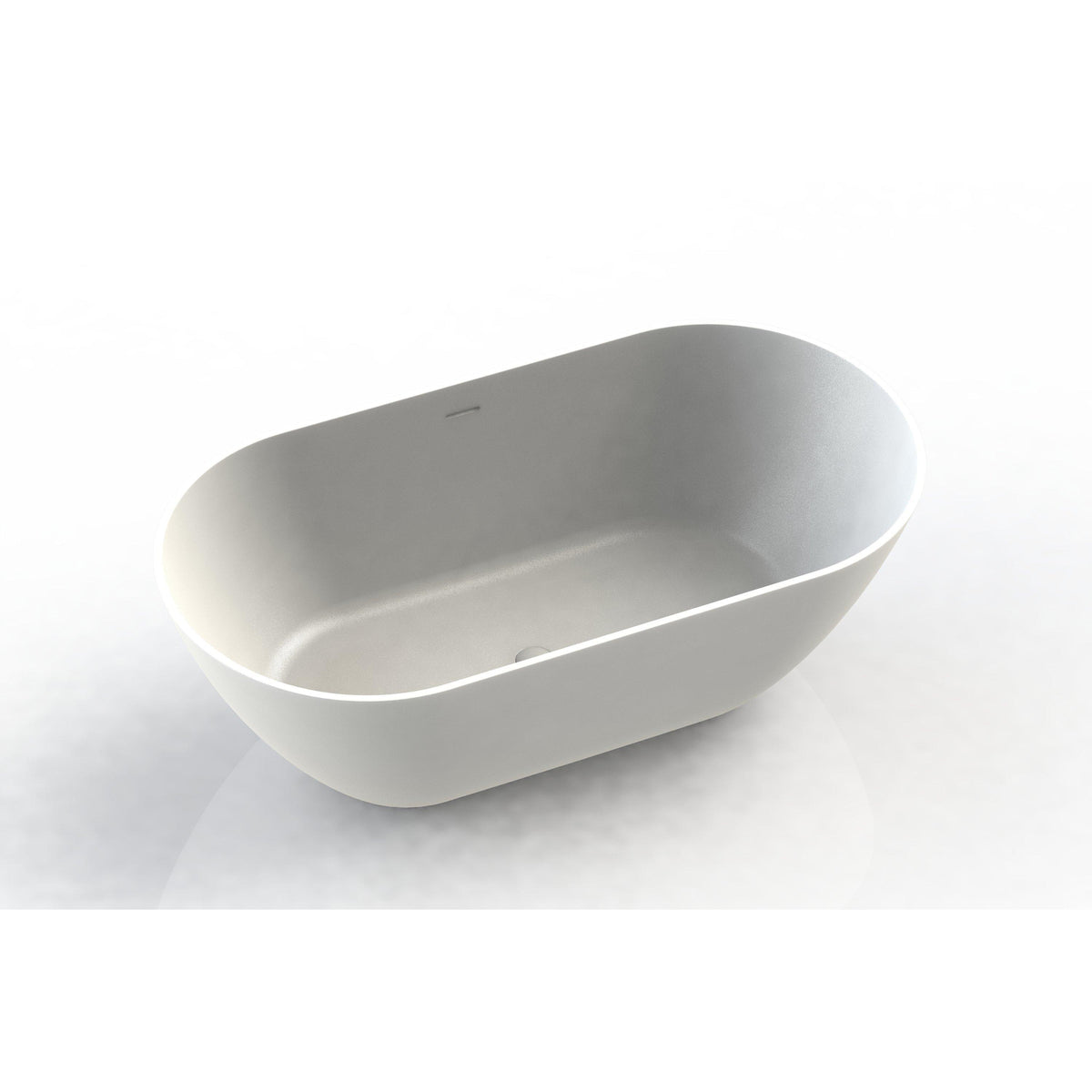 Arcqua Cusco vrijstaand ligbad 165x83x55cm cast marble Mat Wit