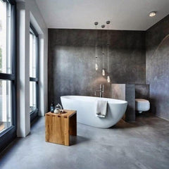 Arcqua Cusco vrijstaand ligbad 175x85x55cm cast marble Mat Zwart