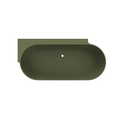 Arcqua Havana Halfvrijstaand Bad - 170x80cm - links - mat groen