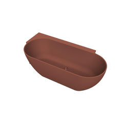 Arcqua Havana Halfvrijstaand Bad - 170x80cm - links - mat terracotta