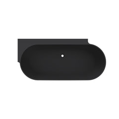 Arcqua Havana Halfvrijstaand Bad - 170x80cm - links - mat zwart