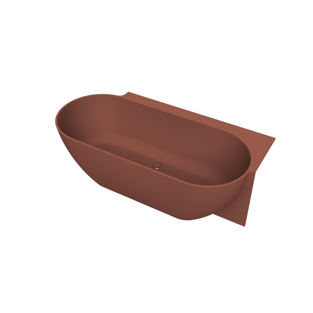 Arcqua Havana Halfvrijstaand Bad - 170x80cm - rechts - mat terracotta