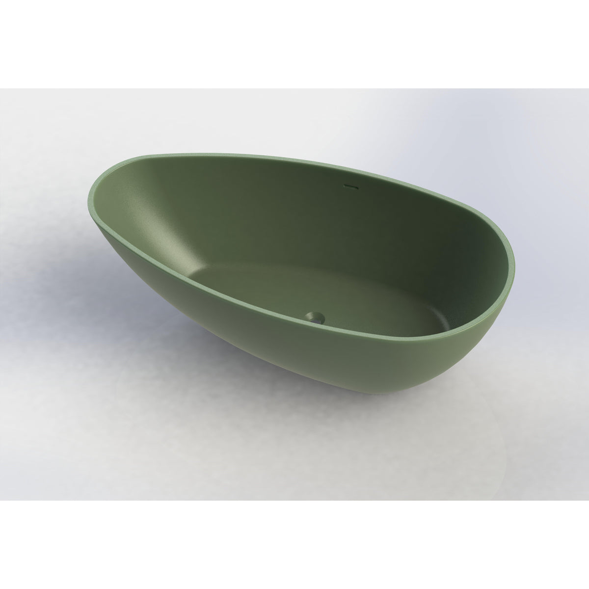 Arcqua Lima vrijstaand bad 170x86x54cm cast marble mat groen