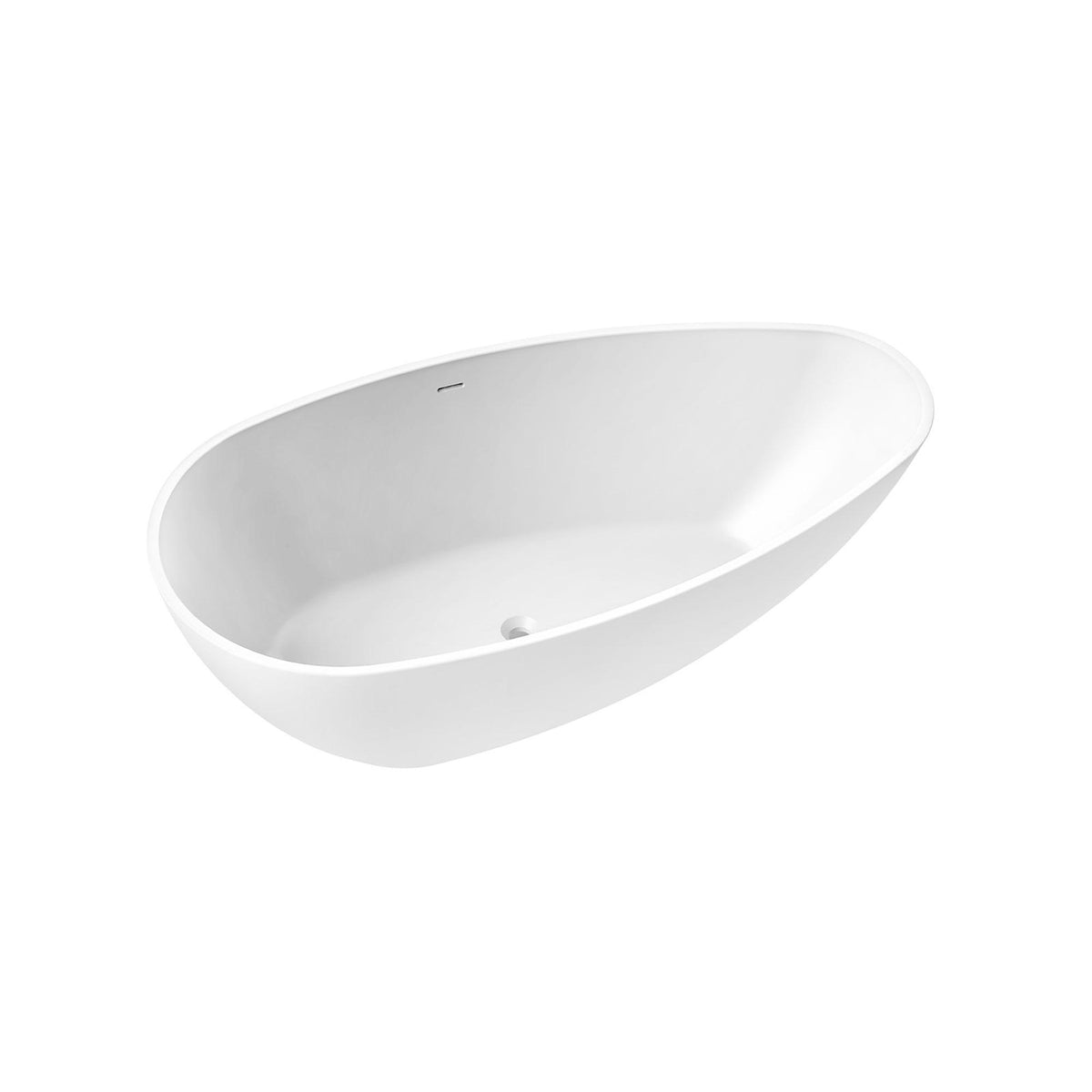 Arcqua Lima vrijstaand bad 170x86x54cm solid surface mat wit