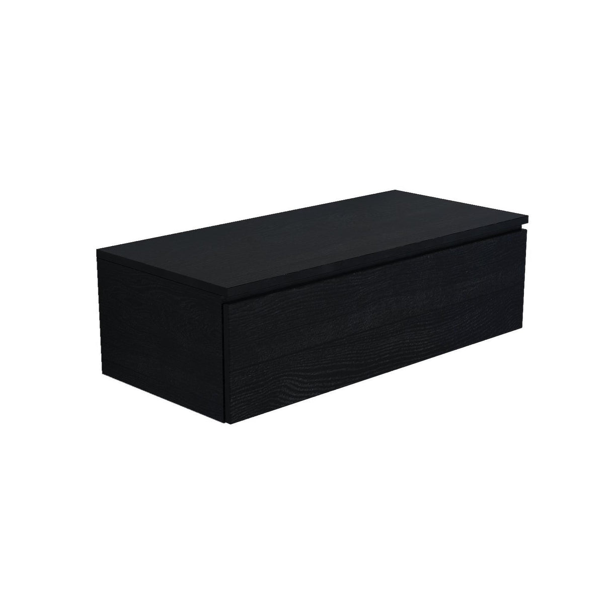 Arcqua Living Onderkast - 100x46x30cm - 1 lades - greeploos - gemelamineerd spaanplaat - oak black