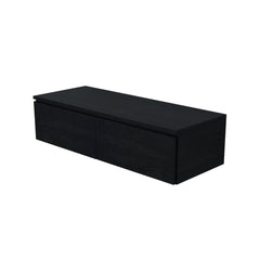 Arcqua Living Onderkast - 120x46x30cm - 2 lades - greeploos - gemelamineerd spaanplaat - oak black