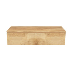 Arcqua Living Onderkast - 120x46x30cm - 2 lades - greeploos - gemelamineerd spaanplaat - oak natural