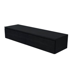 Arcqua Living Onderkast - 140x46x30cm - 2 lades - greeploos - gemelamineerd spaanplaat - oak black
