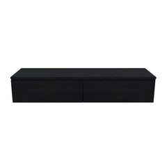Arcqua Living Onderkast - 140x46x30cm - 2 lades - greeploos - gemelamineerd spaanplaat - oak black