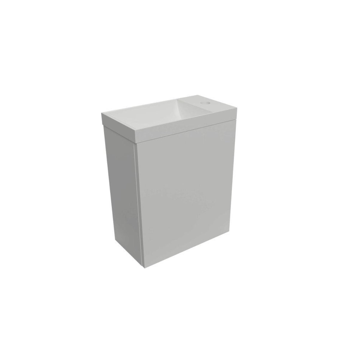Arcqua Luna Fonteinset 54.3x39.7x21.8cm Glans Wit met marble fontein zonder overloop glans wit