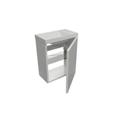 Arcqua Luna Fonteinset 54.3x39.7x21.8cm Glans Wit met marble fontein zonder overloop glans wit