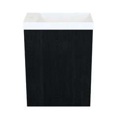 Arcqua Marble Fonteinset - 40x22x54.5cm - fontein mat wit - met overloop - oak black