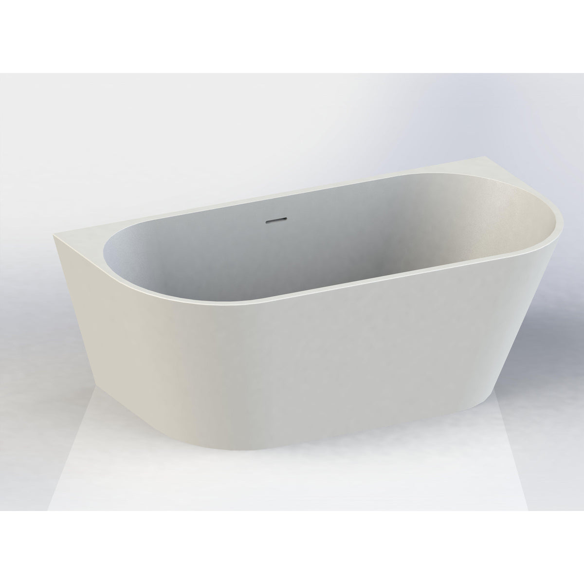 Arcqua Pinto half vrijstaand ligbad 160x70 glans wit