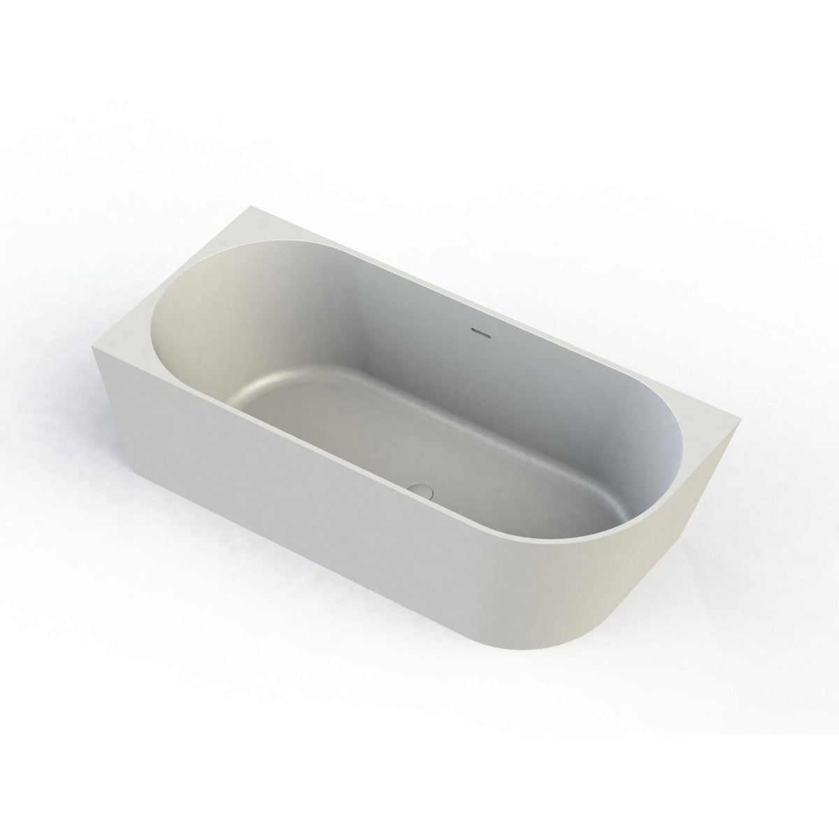 Arcqua Pinto half vrijstaand ligbad 160x70cm Links mat wit