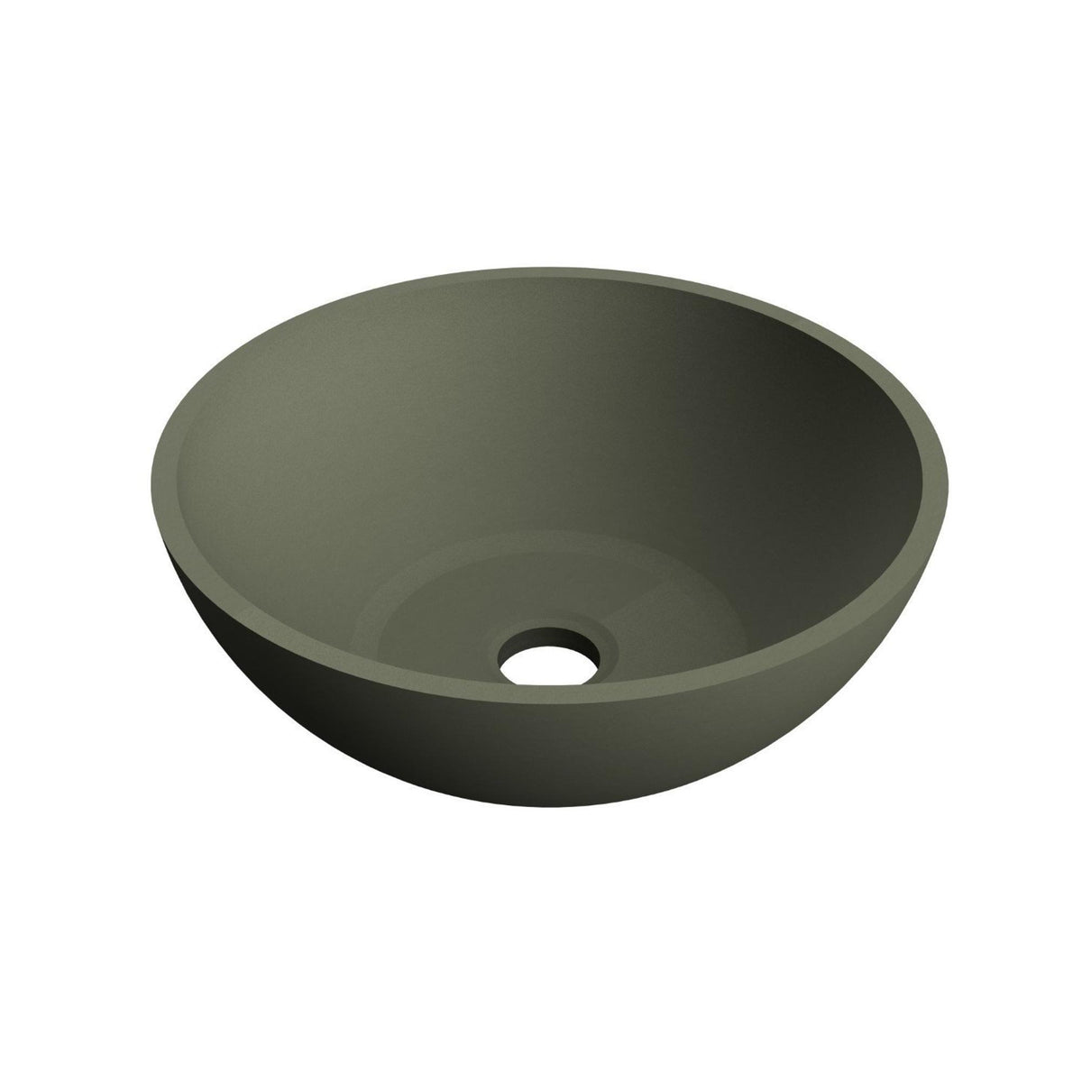 Arcqua Prince waskom 38cm cast marble mat groen