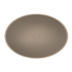 Arcqua Prince waskom - opbouw - ovaal - 49x34cm - mat truffel