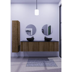 Arcqua Ridge Onderkast - 90x45.5x45cm - 1 lades - push to open - mdf gefolied - oak cafe