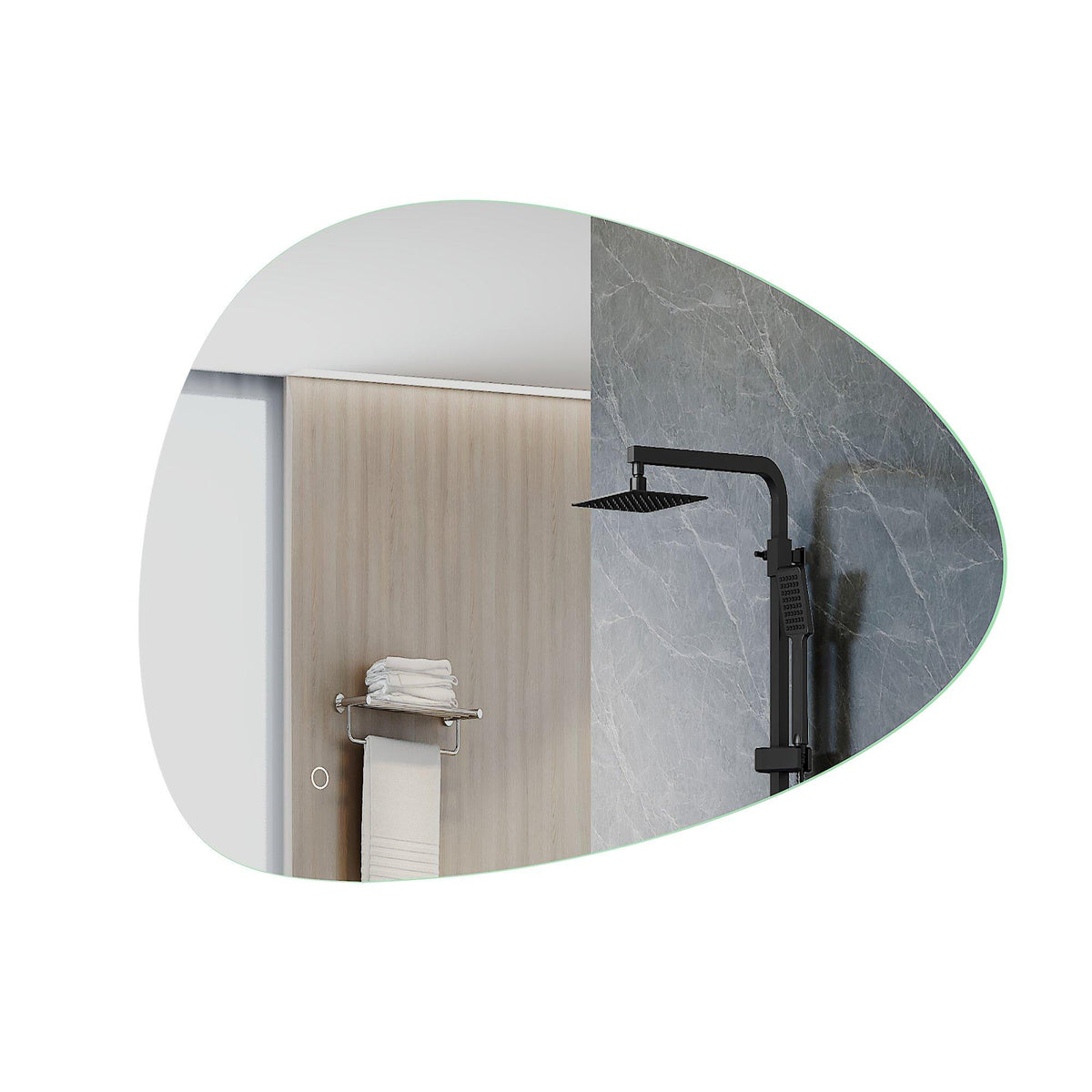 Arcqua Rocker Spiegel - 100x55cm - organisch - LED-achtergrondverlichting