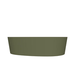 Arcqua Rocker waskom - 50x37x13cm - opbouw - rechts - organisch - cast marble groen mat