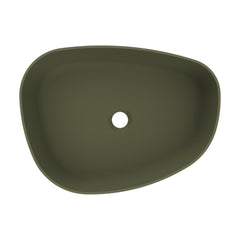 Arcqua Rocker Waskom - opbouw - organisch - links - 50x37cm - mat groen