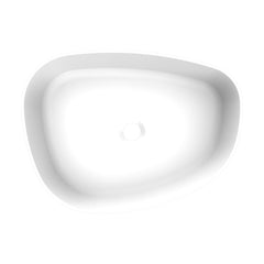 Arcqua Rocker Waskom - opbouw - organisch - links - 50x37cm - mat wit