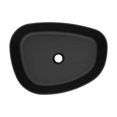 Arcqua Rocker Waskom - opbouw - organisch - links - 50x37cm - mat zwart