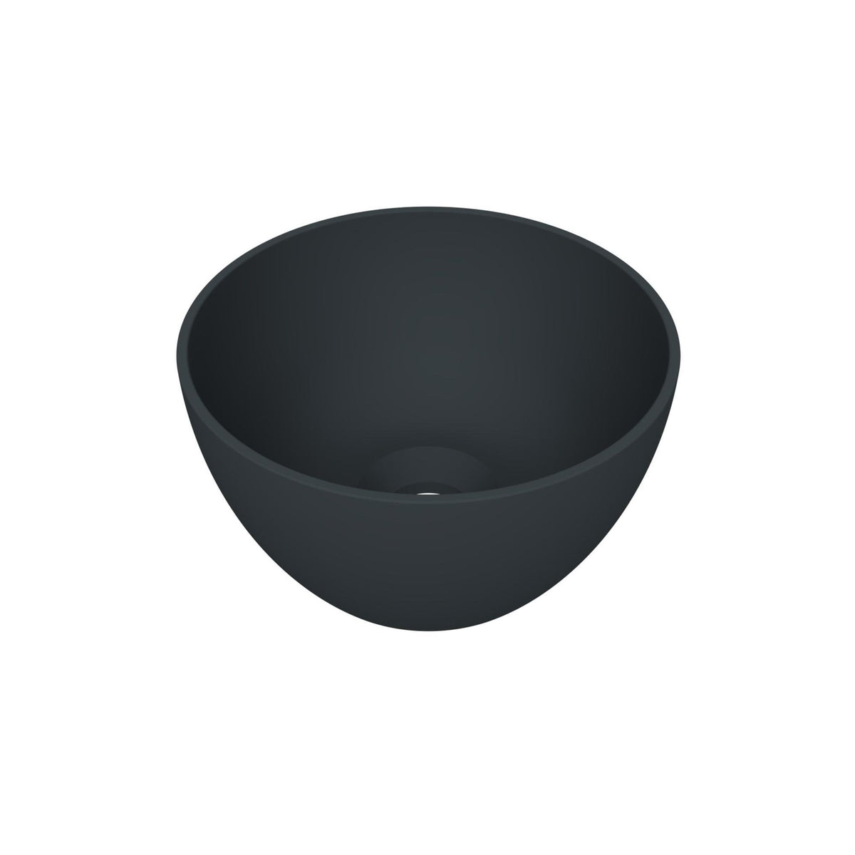 Arqua Olivia Waskom - 22x22cm - rond - opbouw - mat antraciet