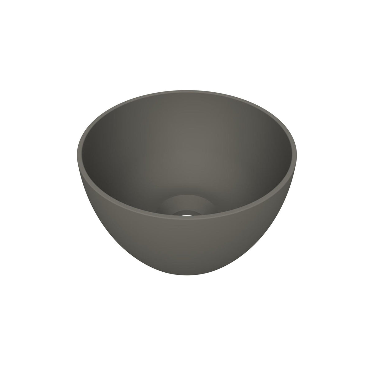 Arqua Olivia Waskom - 22x22cm - rond - opbouw - mat quartz grijs