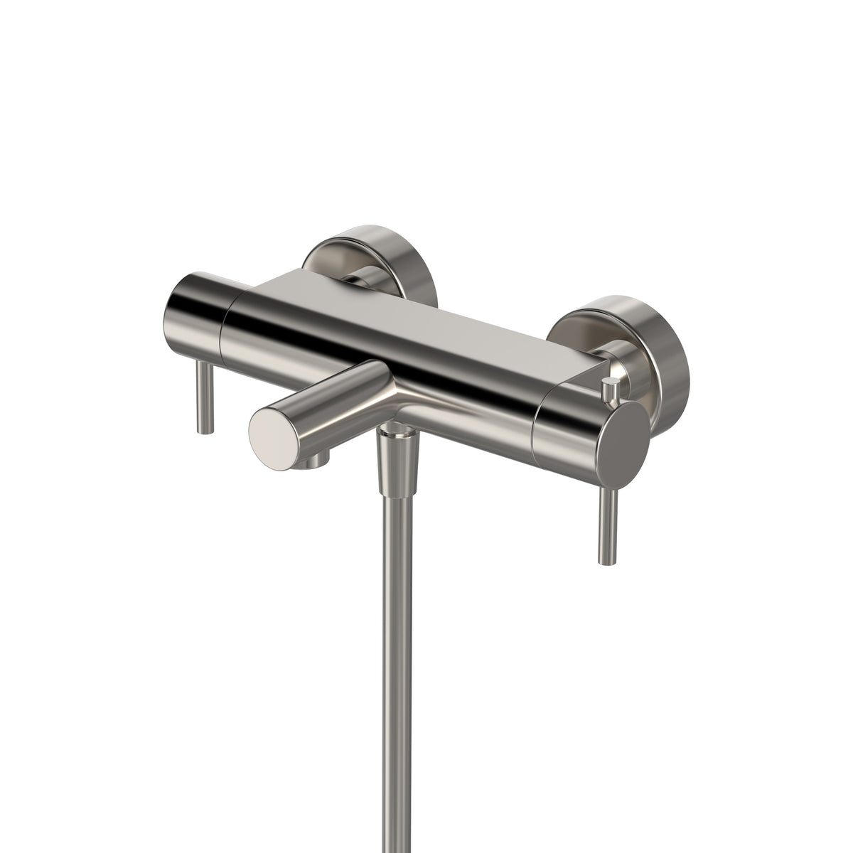 Hotbath Cobber B022 badthermostaat met uitloop - Geborsteld Nikkel