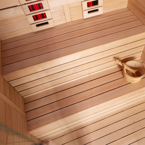 AWT Sauna E1614C-IR Hemlock 160x150 ohne Ofen