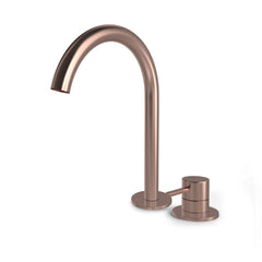 Hotbath Buddy B123H wastafelkraan 2-gats hoog - Geborsteld Koper PVD