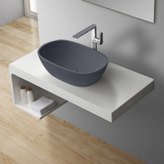 StoneArt Wastafel LC151 - grijs mat - 57x33cm