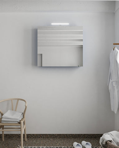 MONDIAZ CUBB spiegelkast 80x70x16cm kleur jeans met 2 deuren