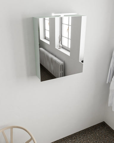 MONDIAZ CUBB spiegelkast 50x70x16cm kleur greey met 1 deur
