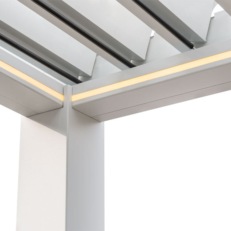AWT Pergola extreem - wit/antraciet - elektrisch