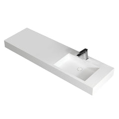 StoneArt Wastafel LP4516R - wit glanzend - 160x48cm