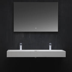 StoneArt vrijhangende wastafel LP4512-1 - mat wit - 120cm