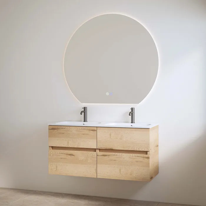 Best Design Bora badmeubel duo met 2 kraangaten 120cm eiken