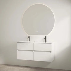 Best Design Bora badmeubel duo met 2 kraangaten 120cm wit glans