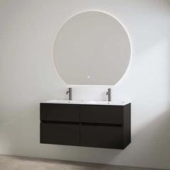 Best Design Bora badmeubel duo met 2 kraangaten 120cm zwart mat