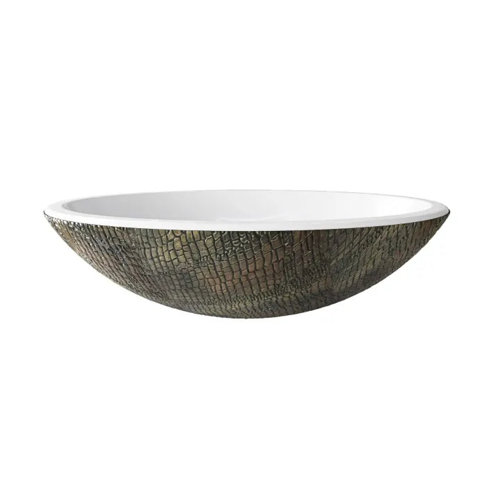 Best Design Croco opbouw waskom 52x38cm bruin