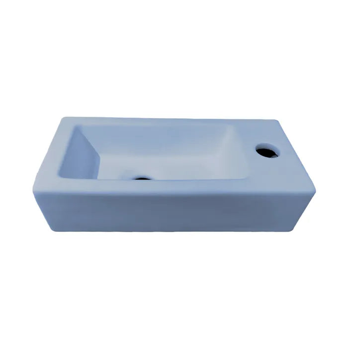 Best Design Farnetta fontein rechts 37x18cm lichtblauw mat