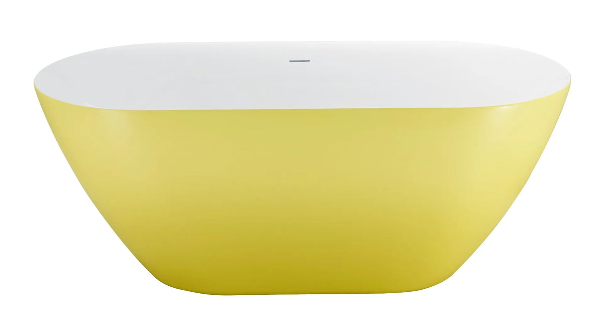 Best Design Friday vrijstaand bad 178x78x60cm geel wit